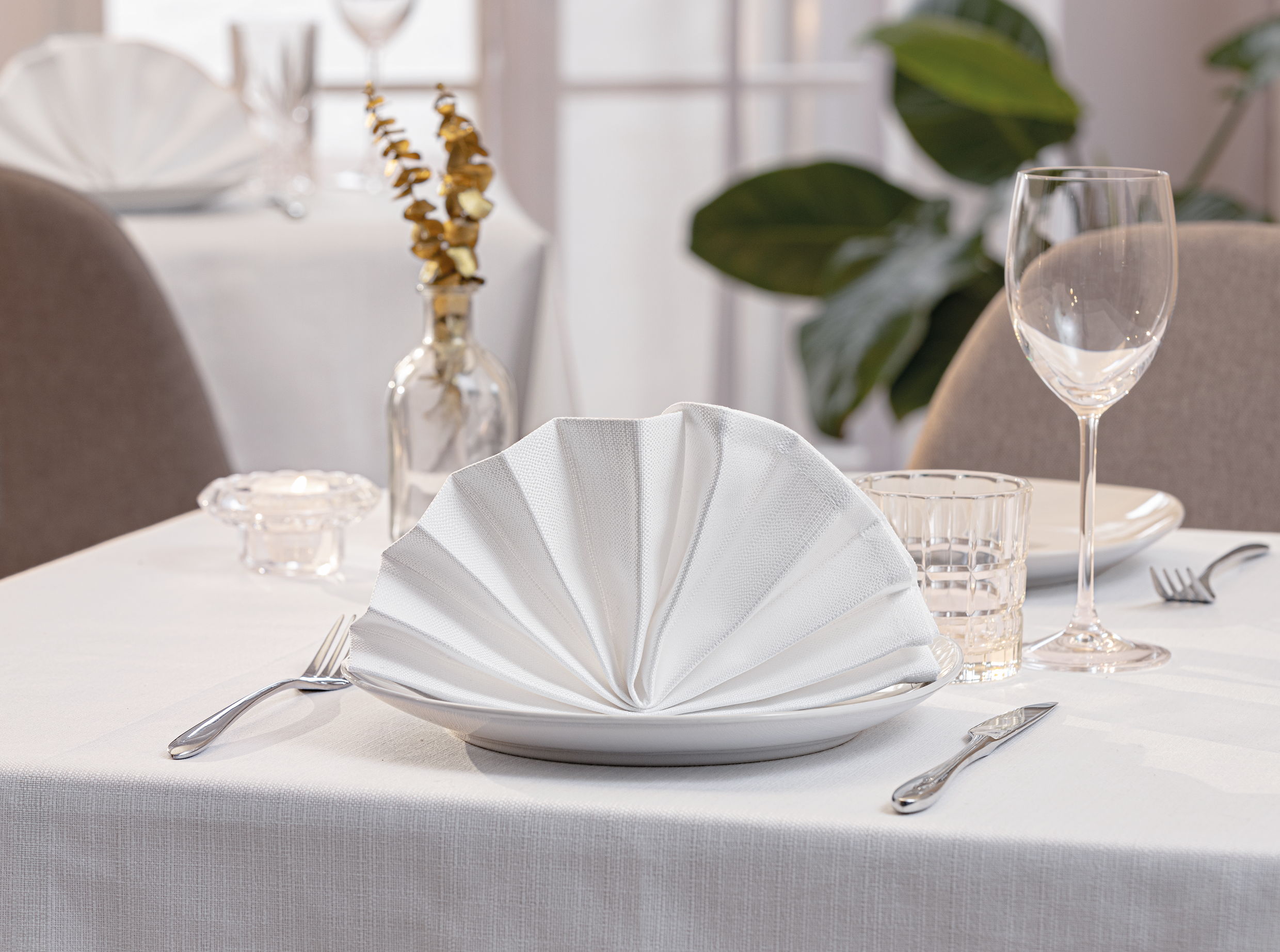 White napkins